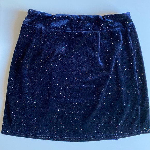 Blue Sparkly Velvet Skirt- Never Worn - Picture 3 of 4